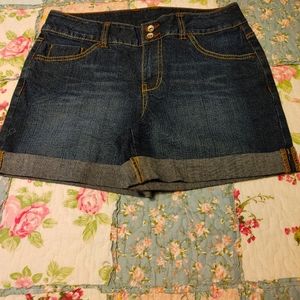 Faded Glory denim cuffed shorts size 6